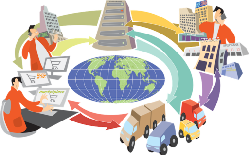 Cartoon Multi- en omnichannel logistiek